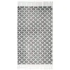 THE HOME DECO FACTORY - Tapis à frange modèle Zeste - Noir et Blanc - 50 x 80 cm - Zeste