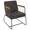 Home Deco Factory - Fauteuil Benson marron/noir - 63x79x73 cm T.U