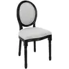 PARIS PRIX Home Deco Factory - 2 Chaises Eleonor noir/gris - 48x46x96 cm T.U
