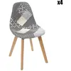 PARIS PRIX The Home Deco Factory - Chaise scandinave Patchwork (Lot de 2) Blanc