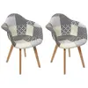 Fauteuils Design - Paris Prix - Lot de 2 - 85cm - Gris - Style Vintage
