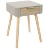 Table de chevet - Paris Prix - 1 tiroir - Bois - 48cm - Taupe