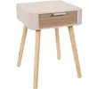 THE HOME DECO FACTORY Chevet - Marque - Modèle - Bois - Rose - 1 tiroir