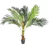 Plante Artificielle En Pot "palmier" 135cm Vert & Noir - Paris Prix