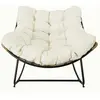 PARIS PRIX The Home Deco Factory - Fauteuil de jardin à bascule avec coussin Tulum