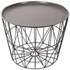 The Home Deco Factory Table Filaire En Métal Ronde 50 Cm