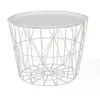 Table D'appoint Design "filaire" 52cm Blanc - Paris Prix