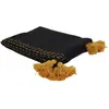 The Home Deco Factory - Jete De Canape Surpique Pompons Noir 130x150cm
