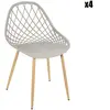 PARIS PRIX Lot de 4 chaises exterieur pp malaga taupe m4