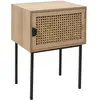 The Home Deco Factory - Chevet en bois 1 porte cannage naturel