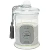The Home Deco Factory Bougie Parfumée - Paris Prix - Bonbonnière 23cm - Coton - Verre - Gris