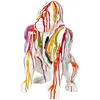 The Home Deco Factory - Gorille accroupi en résine 46 cm multicolore