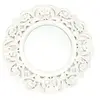Miroir Mural En Bois Sculpté "charme" 60cm Blanc - Paris Prix