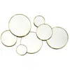 Miroirs Muraux - PARIS PRIX - Lot de 6 - Rond 57cm - Or - Décoration Contemporaine