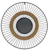 Miroir Mural - PARIS PRIX - 60cm - Noir & Naturel - Métal - Rond - Design Contemporain