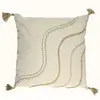 BOCCELLA Home Deco Factory - Coussin à pompons beige - 40x40 cm T.U
