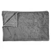 COSMETIC CLUB Home Deco Factory - Plaid en Flanelle embossé gris foncé - 150x200 cm T.U