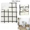 COSMETIC CLUB Home Deco Factory - Plaid Sherpa à carreaux blanc/noir - 130x160 cm T.U