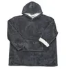 Paris Prix Plaid Sweat à Capuche "Fausse Fourrure" 85x115cm Gris Foncé