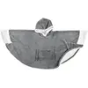HOME DECO FACTORY Plaid Poncho à Capuche "Sherpa" 100x150cm Gris Foncé