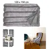 Paris Prix Plaid Imitation Fourrure "Lounge" 120x150cm Gris