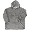 Sweat Plaid Effet Nid d'Abeille Int Sherpa M8 Gris