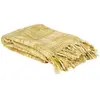 COSMETIC CLUB Home Deco Factory - Plaid chunky maille tressée jaune - 125x150 cm T.U