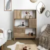 Home Deco Factory - Bibliothèque Klaus marron - 100x35x140 cm T.U