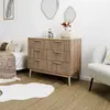 Commode - KLAUS - Klaus - Bois - Marron - 3 tiroirs - Dimensions 90x49x79 cm