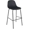 Lot de 2 Tabourets de Bar Velours "Giulia" 100cm Noir