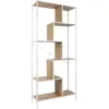 The Home Deco Factory Etagère En Bois Et Métal Blanc Edison 80 X 30 X 180 Cm