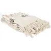 MULTIMARQUES Home Deco Factory - Plaid tufté à franges blanc/gris - 125x150 cm T.U