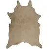 COSMETIC CLUB Tapis forme peau de bete fausse fourr taupe m4