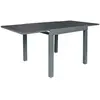 HOME DECO FACTORY Mobilibrico - Table de jardin extensible en métal Haria 80 x 80 x 75 cm