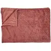 MOBILIBRICO Plaid Flanelle Embosse "Roméo" 120x150cm Terracotta