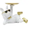HOME DECO FACTORY Vide-Poche Statue "Bulldog" 27cm Blanc