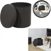 HOME DECO FACTORY Pouf Coffre Pliable "Pills" 38cm Noir