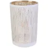 HOME DECO FACTORY Vase en verre - NO NAME - Tauri 20cm - Blanc et or - Contemporain - Design