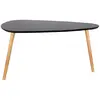The Home Deco Factory - Tables gigognes en bois galet (Lot de 2) noir
