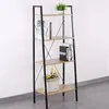 HOME DECO FACTORY Etagère Industrielle Bois Et Métal Alphonse - L. 60 X H. 148 Cm - Noir