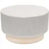 HOME DECO FACTORY HD6368 Pouf, Bois, Gris Clair, 60x60x35 cm