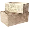THE CONCEPT FACTORY Paniers de rangement en métal ajouré doré (Lot de 2) 21 et 25 cm