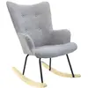 AC-DÉCO Home Deco Factory - Fauteuil à bascule Helsinki gris - 65x80x96 cm T.U