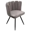 AC-DÉCO The Home Deco Factory - Chaise Ariel Velours Gris Home Deco Factory