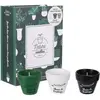 COFFRET 3 BOUGIES TERRACOTA - GREEN CANDLES