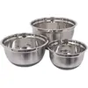 AC-DÉCO Moules & plats - Lot de 3 bols pâtissier en inox - Tailles différentes - Gris