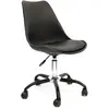 THE HOME DECO FACTORY CMP Kiruna Paris Chaise avec Roues Noires, 5 x 58,5 x 92, Métal, 46,5x58,5x92