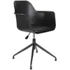 The Home Deco Factory - Fauteuil pivotant en polyuréthane Chicago Noir
