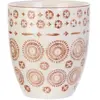HOME DECO FACTORY Saveur et dégustation - 4 Mugs design ethnique Mirage - 250 ml - Blanc - Mirage
