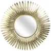 The Home Deco Factory - Miroir plumes en métal doré 53 cm